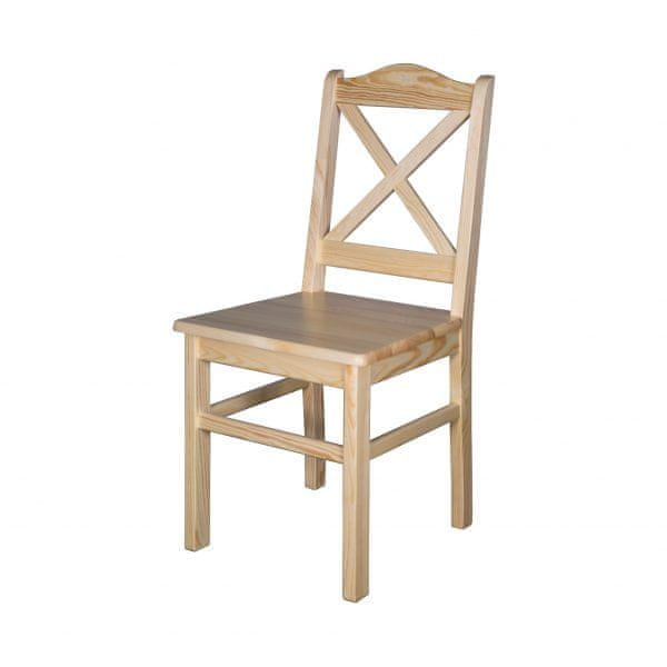 eoshop Drevená jedálenské stoličky KT113, borovica (Farba dreva: Prírodná (lakovaná))